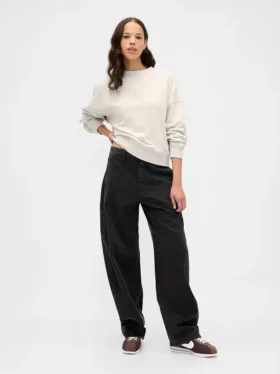 Oversized-genser i tykk fransk frotté