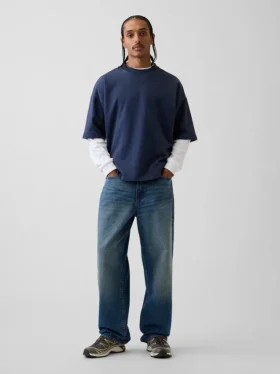 Oversized-genser i tykk fransk frotté