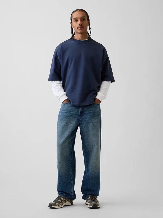 Oversized-genser i tykk fransk frotté