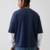 Oversized-genser i tykk fransk frotté