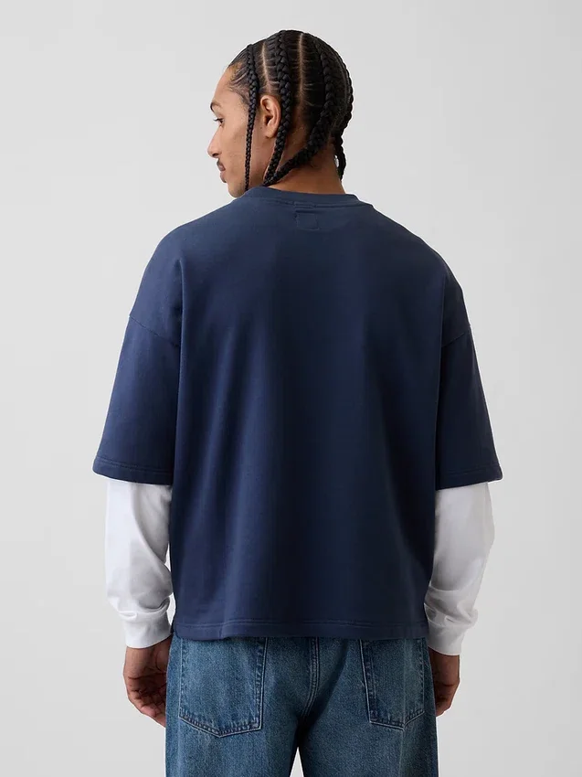Oversized-genser i tykk fransk frotté