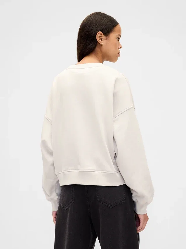 Oversized-genser i tykk fransk frotté