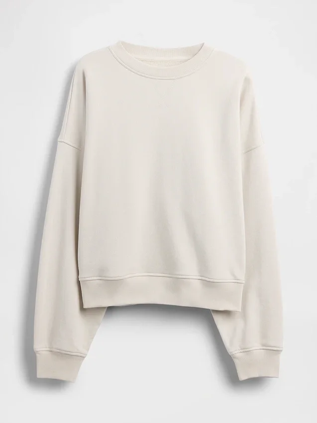 Oversized-genser i tykk fransk frotté