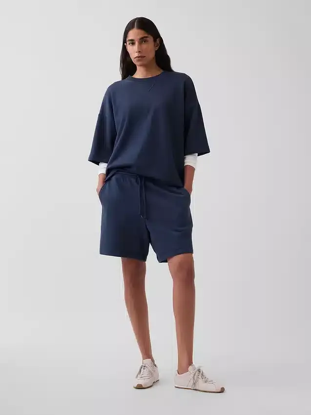 Oversized-genser i tykk fransk frotté
