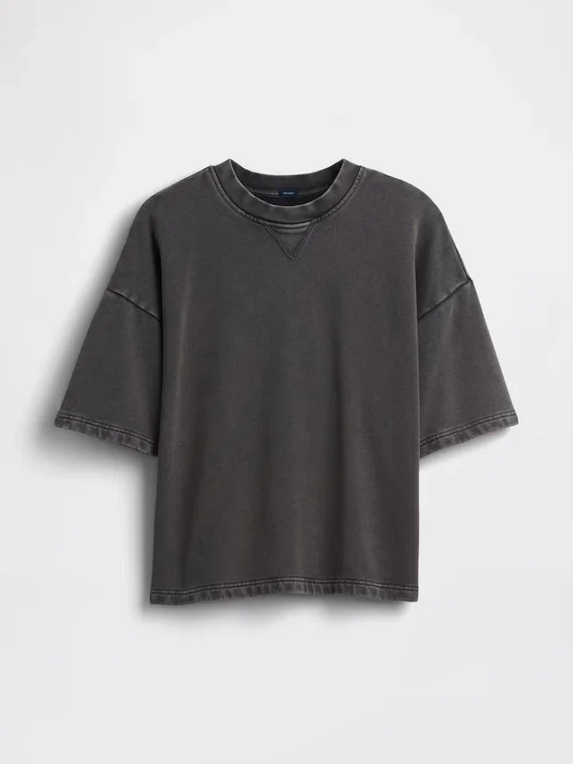 Oversized-genser i tykk fransk frotté