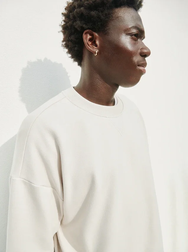 Oversized-genser i tykk fransk frotté