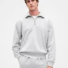 Oversized genser med kvart glidelås for voksne