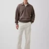 Oversized genser med kvart glidelås for voksne