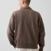 Oversized genser med kvart glidelås for voksne