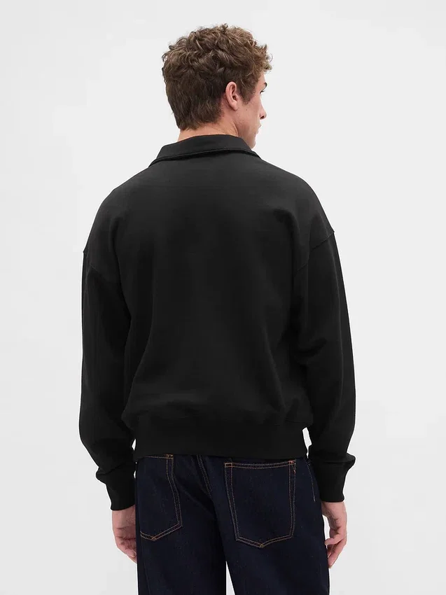 Oversized genser med kvart glidelås for voksne