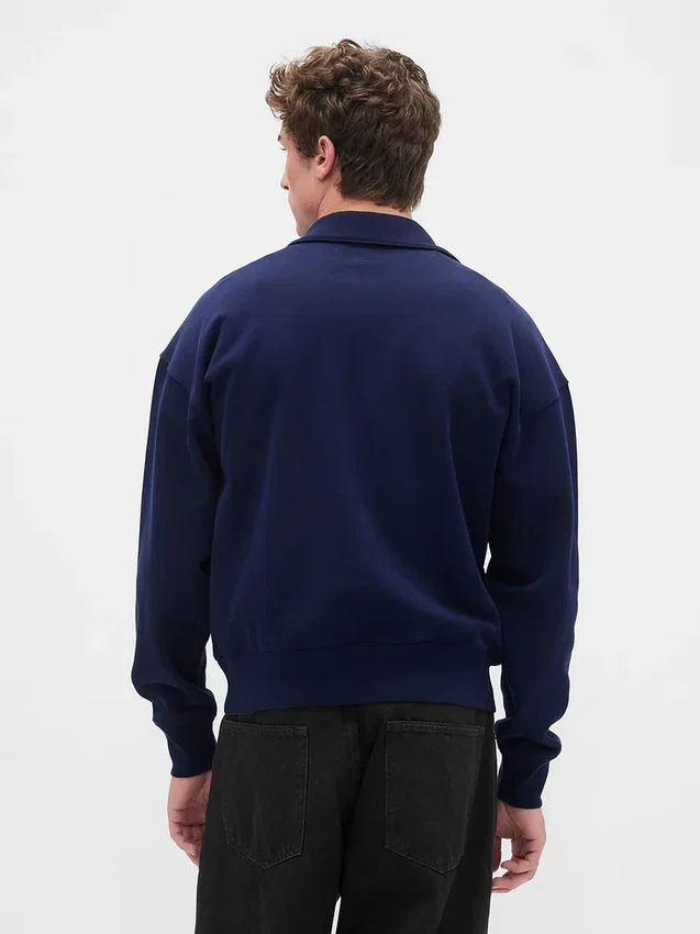 Oversized genser med kvart glidelås for voksne