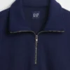 Oversized genser med kvart glidelås for voksne