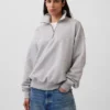 Oversized genser med kvart glidelås for voksne