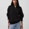 Oversized genser med kvart glidelås for voksne