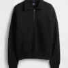 Oversized genser med kvart glidelås for voksne