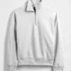 Oversized genser med kvart glidelås for voksne