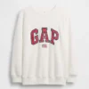 Oversized grafisk genser i Vintagesoft-frotté for barn