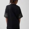 Oversized grafisk jersey-T-skjorte i mesh for barn