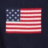 Oversized heklet genser for barn med amerikansk motiv