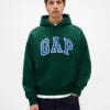 Oversized hettegenser i ekstra tykk fransk frotté med logo for voksne