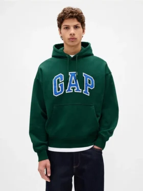 Oversized hettegenser i ekstra tykk fransk frotté med logo for voksne