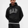 Oversized hettegenser i ekstra tykk fransk frotté med logo for voksne