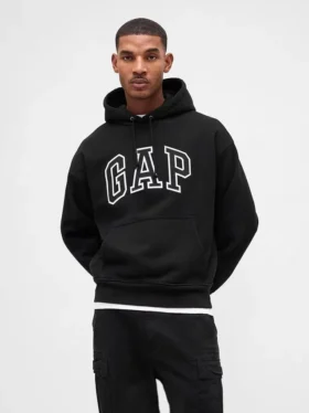 Oversized hettegenser i ekstra tykk fransk frotté med logo for voksne