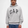 Oversized hettegenser i ekstra tykk fransk frotté med logo for voksne