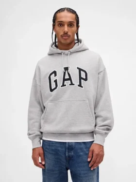 Oversized hettegenser i ekstra tykk fransk frotté med logo for voksne