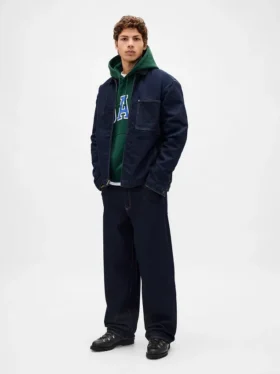 Oversized hettegenser i ekstra tykk fransk frotté med logo for voksne