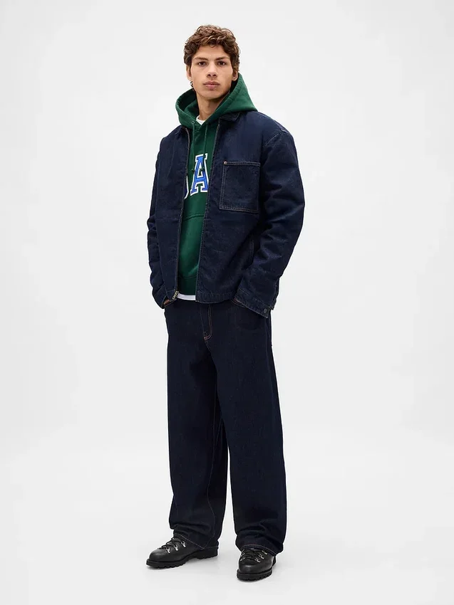 Oversized hettegenser i ekstra tykk fransk frotté med logo for voksne