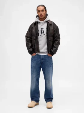 Oversized hettegenser i ekstra tykk fransk frotté med logo for voksne