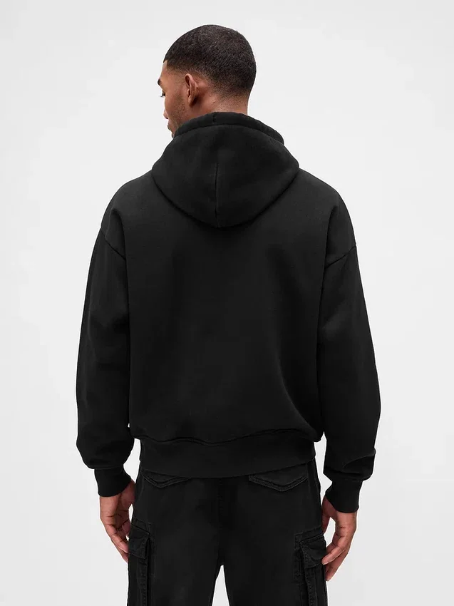 Oversized hettegenser i ekstra tykk fransk frotté med logo for voksne