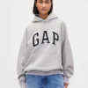 Oversized hettegenser i ekstra tykk fransk frotté med logo for voksne