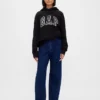 Oversized hettegenser i ekstra tykk fransk frotté med logo for voksne