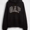 Oversized hettegenser i ekstra tykk fransk frotté med logo for voksne