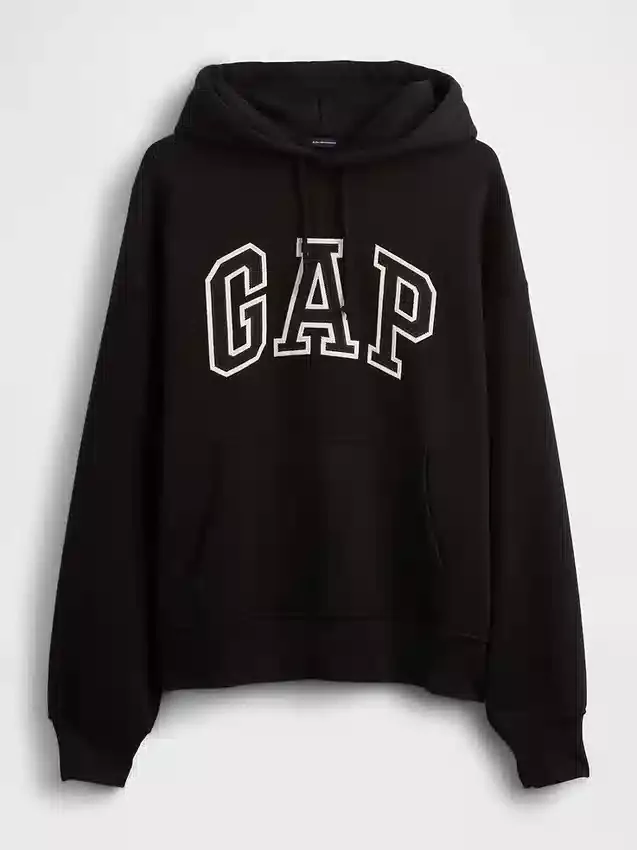 Oversized hettegenser i ekstra tykk fransk frotté med logo for voksne