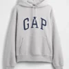Oversized hettegenser i ekstra tykk fransk frotté med logo for voksne