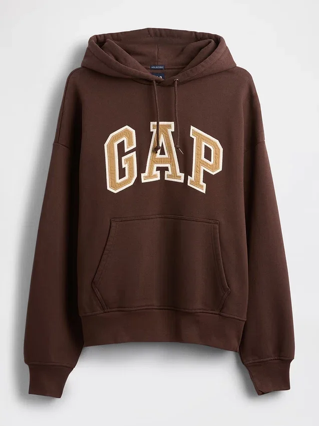 Oversized hettegenser i ekstra tykk fransk frotté med logo for voksne
