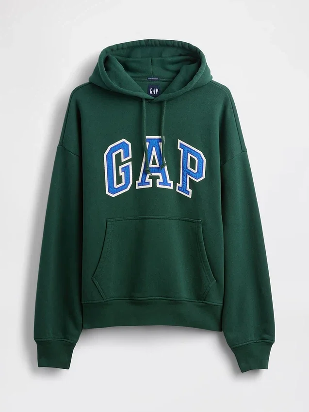 Oversized hettegenser i ekstra tykk fransk frotté med logo for voksne