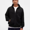 Oversized hettegenser med glidelås for voksne
