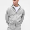 Oversized hettegenser med glidelås for voksne