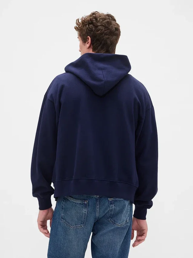 Oversized hettegenser med glidelås for voksne