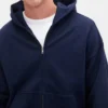 Oversized hettegenser med glidelås for voksne