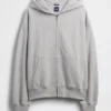 Oversized hettegenser med glidelås for voksne