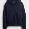 Oversized hettegenser med glidelås for voksne