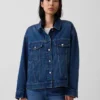 Oversized ikonisk denimjakke