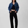 Oversized ikonisk denimjakke