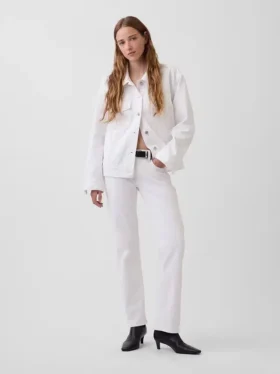 Oversized ikonisk denimjakke