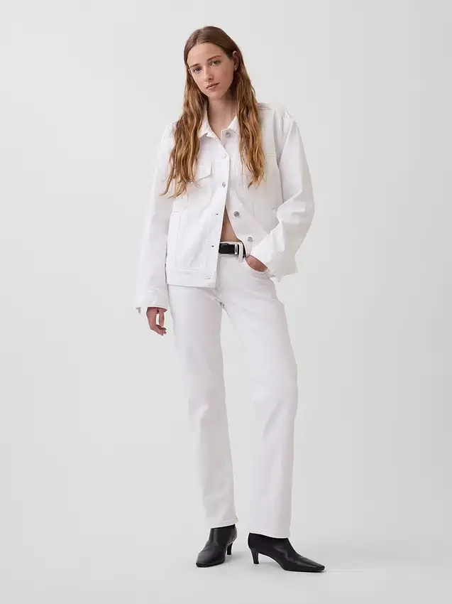 Oversized ikonisk denimjakke